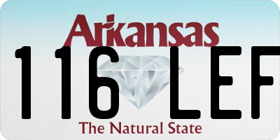 AR license plate 116LEF