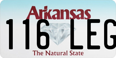 AR license plate 116LEG