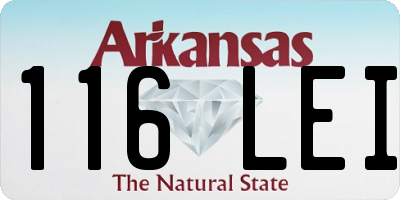 AR license plate 116LEI