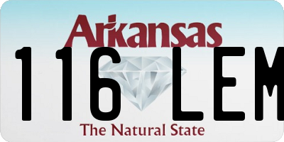 AR license plate 116LEM