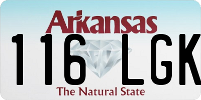 AR license plate 116LGK