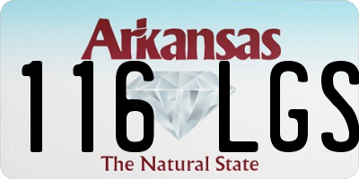 AR license plate 116LGS