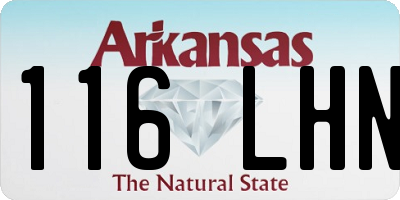 AR license plate 116LHN
