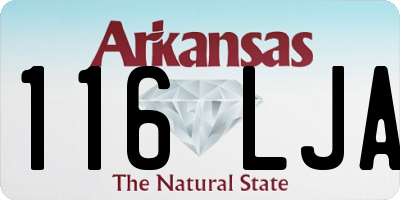 AR license plate 116LJA