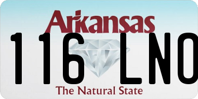 AR license plate 116LNO