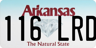 AR license plate 116LRD