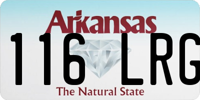AR license plate 116LRG