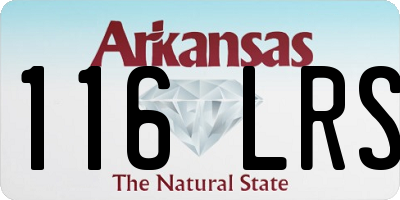 AR license plate 116LRS