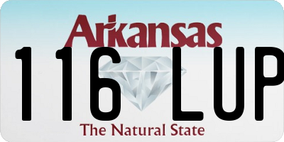 AR license plate 116LUP