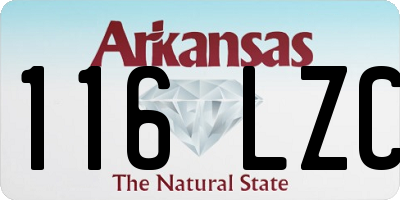 AR license plate 116LZC