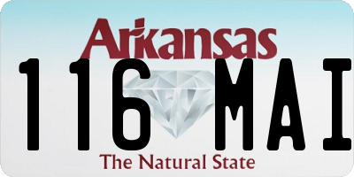 AR license plate 116MAI