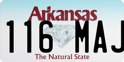 AR license plate 116MAJ