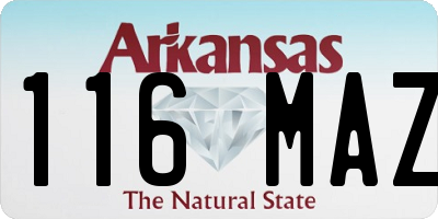 AR license plate 116MAZ