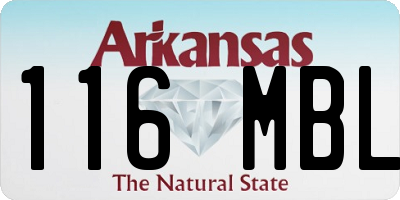 AR license plate 116MBL