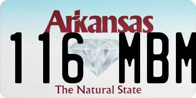 AR license plate 116MBM