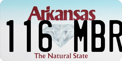 AR license plate 116MBR