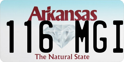 AR license plate 116MGI