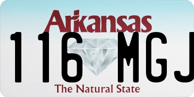AR license plate 116MGJ