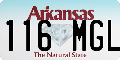 AR license plate 116MGL