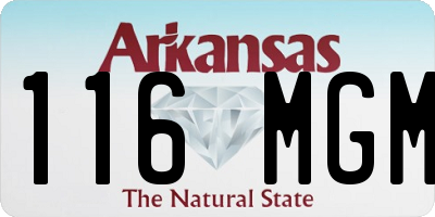 AR license plate 116MGM