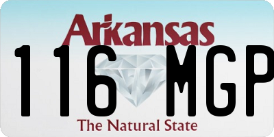 AR license plate 116MGP