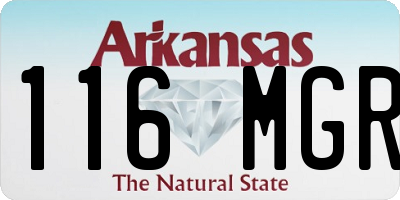AR license plate 116MGR