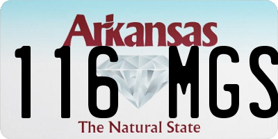 AR license plate 116MGS