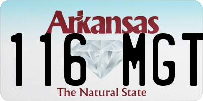 AR license plate 116MGT