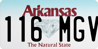 AR license plate 116MGV