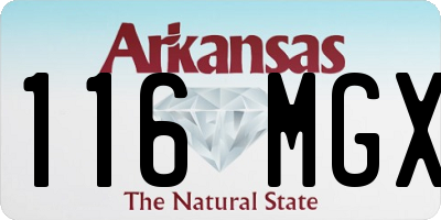 AR license plate 116MGX