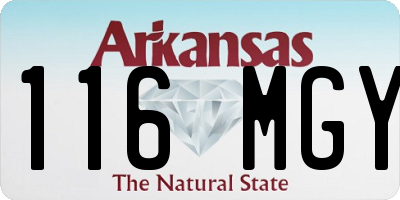 AR license plate 116MGY
