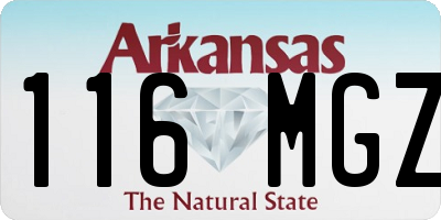 AR license plate 116MGZ