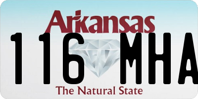 AR license plate 116MHA