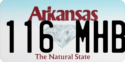 AR license plate 116MHB