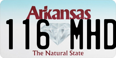 AR license plate 116MHD