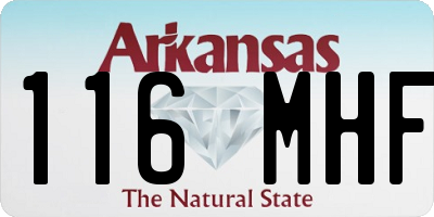 AR license plate 116MHF