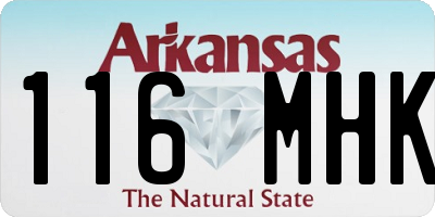AR license plate 116MHK