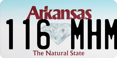 AR license plate 116MHM