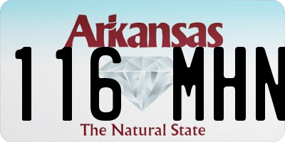 AR license plate 116MHN