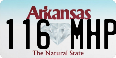 AR license plate 116MHP