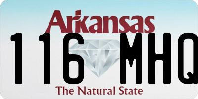 AR license plate 116MHQ