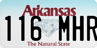 AR license plate 116MHR