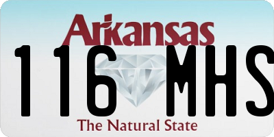 AR license plate 116MHS