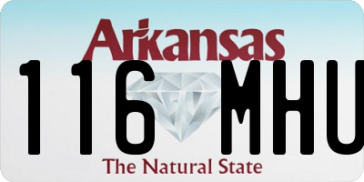 AR license plate 116MHU