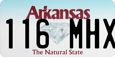 AR license plate 116MHX