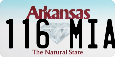 AR license plate 116MIA