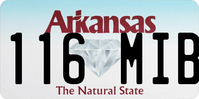 AR license plate 116MIB