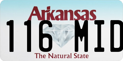 AR license plate 116MID