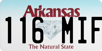 AR license plate 116MIF