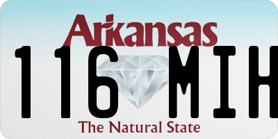 AR license plate 116MIH